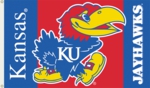Kansas Jayhawks 3' x 5' Flag with Grommets