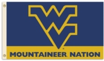 West Virginia "Mountaineer Nation" 3' x 5' Flag with Grommets