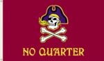 East Carolina Pirates 3' x 5' Flag with Grommets - "No Quarter"