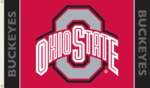 Ohio State Buckeyes 3' x 5' Flag with Grommets - Black Borders