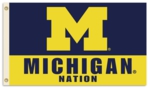Michigan Wolverines 3' x 5' Flag - "Michigan Nation"