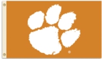 Clemson Tigers 3' x 5' Flag with Grommets - Tiger Paw