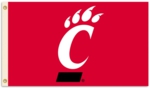 Cincinnati Bearcats 3' x 5' Flag with Grommets - White C