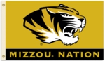 Missouri Tigers "Mizzou Nation" 3' x 5' Flag with Grommets