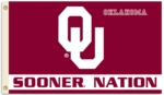 University of Oklahoma Sooner Nation 3' x 5' Flag with Grommets