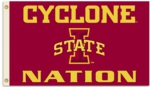 Iowa State "Cyclone Nation" 3' x 5' Flag with Grommets