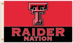 Texas Tech "Raider Nation" 3' x 5' Flag with Grommets