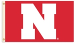 Nebraska Cornhuskers 3' x 5' Flag with Grommets - Large "N"