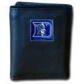 Duke University Blue Devils Tri-fold Leather Wallet with Box