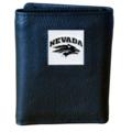 University of Nevada Wolfpack Tri-fold Leather Wallet with Tin