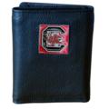 South Carolina Gamecocks Tri-fold Leather Wallet with Box