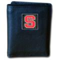 North Carolina State University Tri-fold Leather Wallet with Box