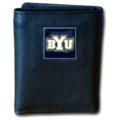Brigham Young University Tri-fold Leather Wallet with Tin