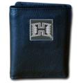 University of Hawaii Tri-fold Leather Wallet with Box