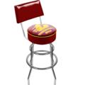 Central Michigan Chippewas Padded Bar Stool with Backrest