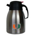 Miami Hurricanes Coffee Carafe with Metal Logo