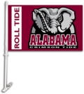 Alabama Crimson Tide Car Flag & Wall Bracket - Roll Tide