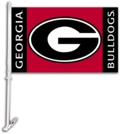 Georgia Bulldogs Car Flag & Wall Bracket - "G"