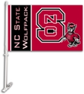 North Carolina State Wolfpack Car Flag & Wall Bracket