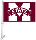 Mississippi State University Car Flag & Wall Bracket