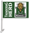 Marshall University Thundering Herd Car Flag & Wall Bracket