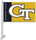 Georgia Tech Yellow Jackets Car Flag & Wall Bracket