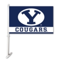 Brigham Young Cougars Car Flag & Wall Bracket