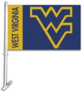 West Virginia University Car Flag & Wall Bracket