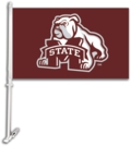 Mississippi State University Bulldogs Car Flag & Wall Bracket