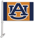 Auburn University Car Flag & Wall Bracket - Blue Borders