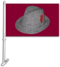 Alabama Crimson Tide Car Flag & Wall Bracket - Bear Bryant Hat
