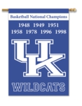 Kentucky Wildcats 2-Sided 28" X 40" Champion Years Banner