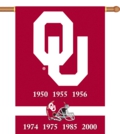Oklahoma Sooners 2-Sided 28" X 40" Champion Years Banner
