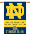 Notre Dame 2-Sided 28" X 40" Champion Years Banner