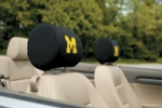 Michigan Wolverines Headrest Covers - Set Of 2