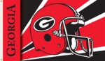 Georgia Bulldogs 3' x 5' Flag with Grommets - Helmet Design