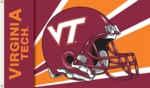 Virginia Tech Hokies 3' x 5' Helmet Flag with Grommets