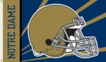 Notre Dame 3' x 5' Flag with Grommets - Helmet Design