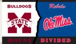 Mississippi St. - Ole Miss 3' x 5' House Divided Flag w/Grommets
