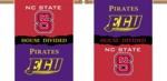 NC State - East Carolina 2-Sided 28" X 40" House Divided Banner