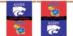 Kansas - Kansas State 2-Sided 28" X 40" House Divided Banner