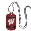 Wisconsin Badgers Dog Tag Necklace