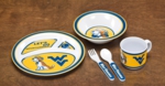 West Virginia Mountaineers Kids' 5 Piece Dish Set