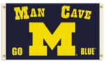 Michigan Wolverines Man Cave 3' x 5' Flag with 4 Grommets