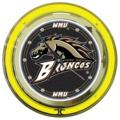 Western Michigan University Broncos Neon Clock