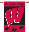 Wisconsin Badgers 2-Sided 28" x 40" Banner with Pole Sleeve
