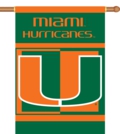 Miami Hurricanes 2-Sided 28" x 40" Banner with Pole Sleeve