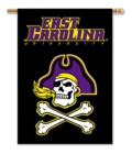 East Carolina Pirates 2-Sided 28" x 40" Hanging Banner - Black
