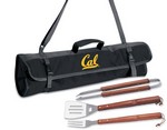 Cal Golden Bears 3 Piece BBQ Tool Set With Tote
