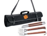 Clemson University Tigers 3 Piece BBQ Tool Set With Tote